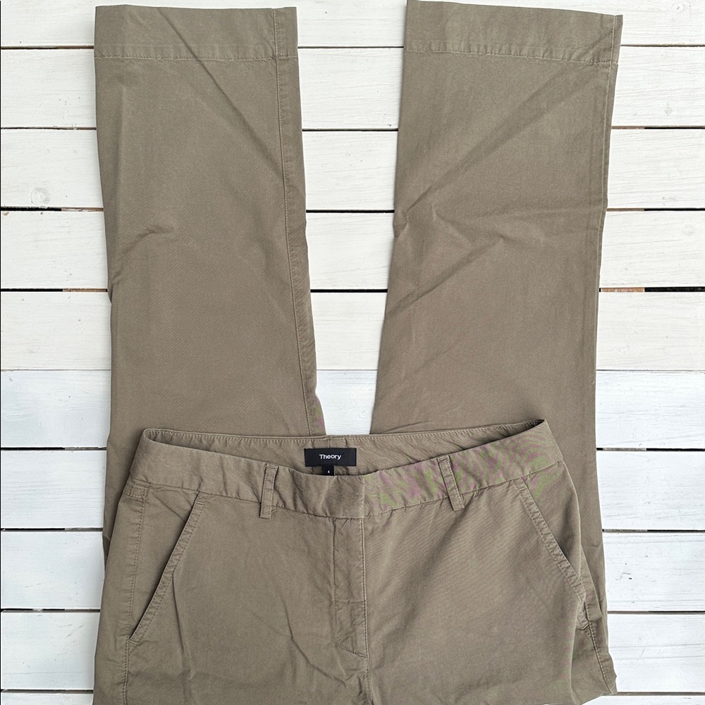 NWT Theory Alva New Chino Cropped Pant Moss size 4